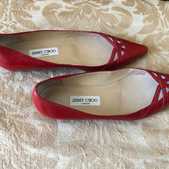 Jimmy Choo Lychee  Flats - Picture 1 of 2